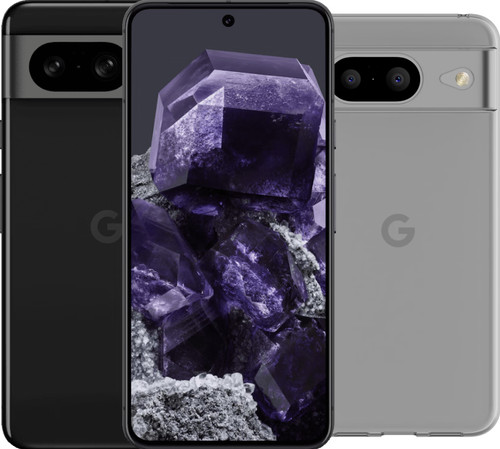 Google Pixel 8 128GB Black 5G + BlueBuilt Back Cover Transparent Main Image