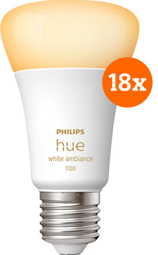 Philips Hue White Ambiance E27 1100 lm Lot de 18 Main Image