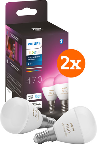 Philips Hue Luster kogellamp White and Color E14 4-pack Main Image