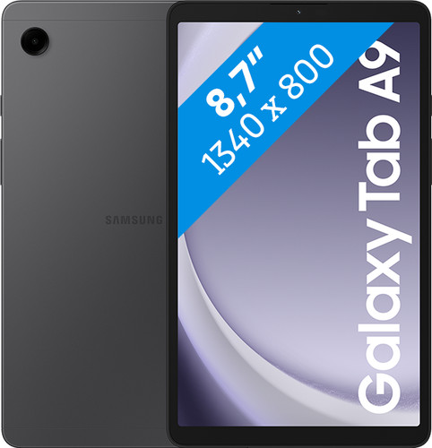 Samsung Galaxy Tab A9 8,7 pouces 64 Go Wifi + 4G Gris - Coolblue - avant  23:59, demain chez vous