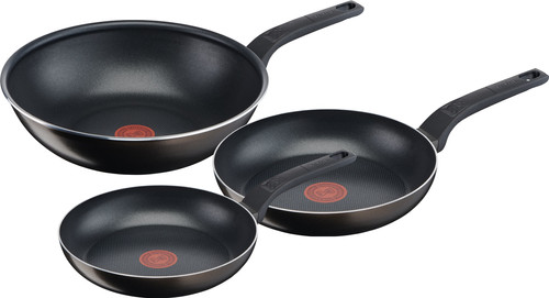 Tefal Easy Cook & Clean Frying Pan Set 24cm + 28cm + Wok 28cm Main Image