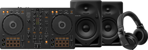 Pioneer DJ DDJ-FLX4 + Pioneer DJ HDJ-X5 Zwart + Pioneer DJ DM-50D Zwart Main Image