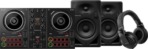 Pioneer DJ DDJ-200 + Pioneer DJ HDJ-X5 Black + Pioneer DJ DM-40D Black Main Image