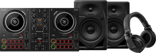 Pioneer DJ DDJ-200 + Pioneer DJ HDJ-X5 Black + Pioneer DJ DM-50D Black Main Image