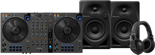 Pioneer DJ DDJ-FLX6 + Pioneer DJ HDJ-X5 Zwart + Pioneer DJ DM-40D Black Main Image