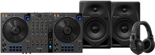 Pioneer DJ DDJ-FLX6 + Pioneer DJ HDJ-X5 Zwart + Pioneer DJ DM-50D Zwart Main Image