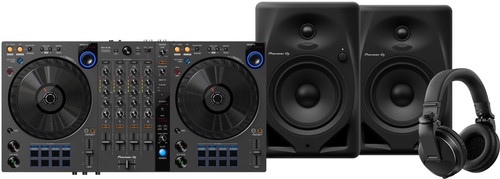 Pioneer DJ DDJ-FLX6 + Pioneer DJ HDJ-X5 Zwart + Pioneer DJ DM-50D-BT Black Main Image