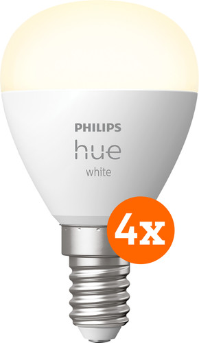 Philips Hue Kogellamp White E14 4-pack Main Image