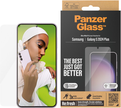 PanzerGlass Ultra-Wide Fit Samsung Galaxy S24 Plus Screen Protector Glass Main Image