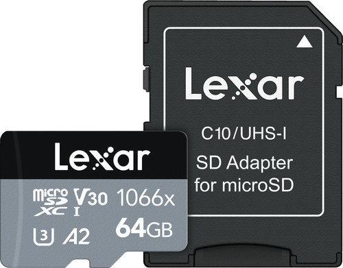 Lexar Professional 1066x SILVER 64GB MicroSDXC 160mb/s Main Image