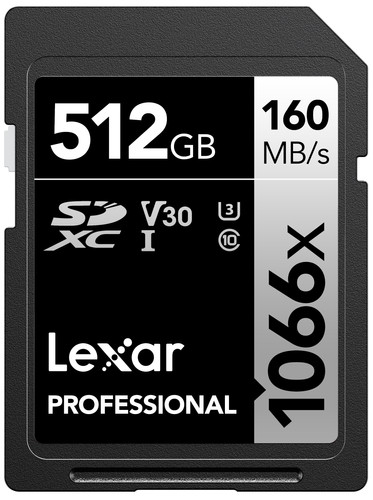 Lexar Professional 1066x SILVER 512 Go SDXC 160 Mo/s Main Image