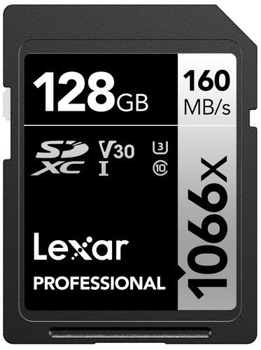 Lexar Professional 1066x SILVER 128GB SDXC 160mb/s Main Image