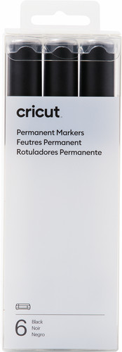 Cricut Marqueurs Permanents 2,5 mm Noir Lot de 6 Main Image