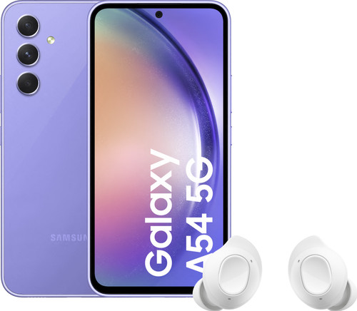 Samsung Galaxy A54 128GB Purple 5G + Samsung Galaxy Buds FE White Main Image