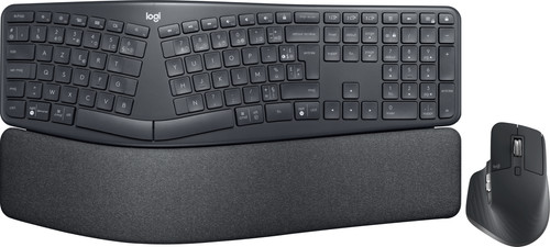 Logitech K860 Clavier Sans Fil Ergonomique AZERTY + Logitech MX Master 3S Main Image