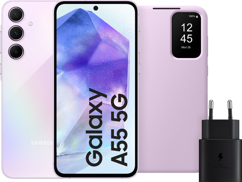 Samsung Galaxy A55 128GB Pink 5G + Accessory Pack Main Image