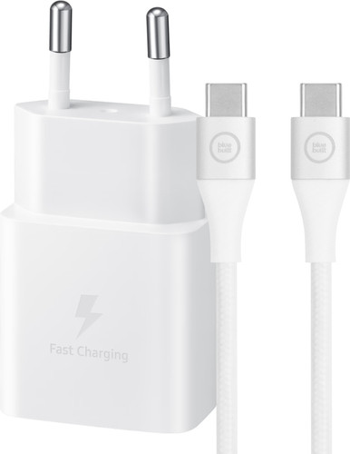 Samsung Chargeur Power Delivery 15 W Blanc + Câble USB-C Nylon Blanc 1,5 m Main Image