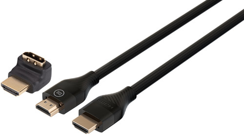 BlueBuilt HDMI Cable 4K 60Hz Nylon 2m + 90° Adapter Main Image