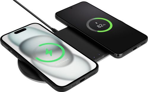 BlueBuilt 2-in-1 Wireless Charger 10W Black Main Image