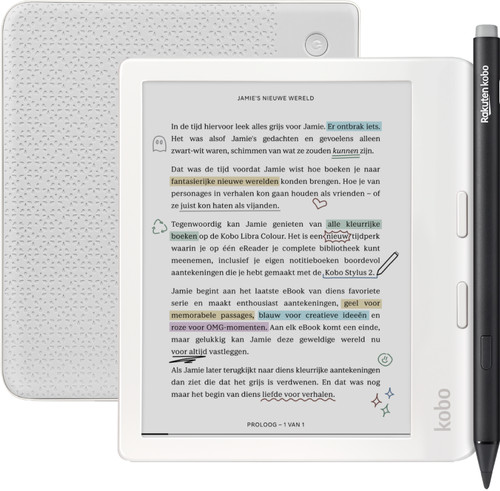 Kobo Libra Colour Wit + Kobo Stylus 2 Main Image