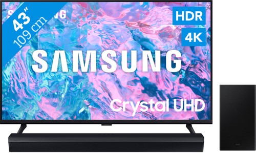 Samsung Crystal UHD 43CU7040 (2024) + Soundbar Main Image