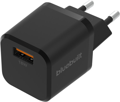 BlueBuilt Chargeur Quick Charge avec Port USB-A 18 W Noir Main Image