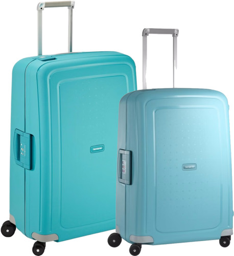 Samsonite S'Cure Spinner 69+75cm Aqua Blue Suitcase Set Main Image