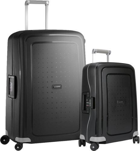 Samsonite S'Cure Spinner 55cm + 75cm Black Suitcase Set Main Image