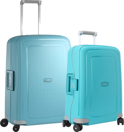 Samsonite S'Cure Spinner 55cm + 69cm Aqua Blue Suitcase Set Main Image