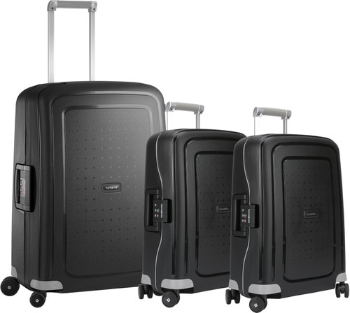 Samsonite S'Cure Spinner 55cm + 69cm + 55cm Black Suitcase Set Main Image