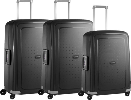 Samsonite S'Cure Spinner 75cm + 75cm + 69cm Black Suitcase Set Main Image