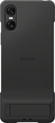 Sony Xperia 10 VI Back Cover Zwart Met Standaard Main Image