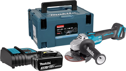 Makita DGA504ZJ + Batterie 3,0 Ah et Chargeur Main Image