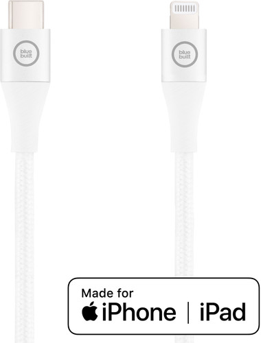 BlueBuilt USB-C to Lightning Cable 1.5m Nylon White Main Image