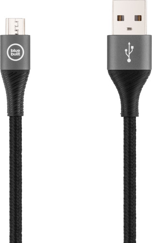 BlueBuilt USB-A to Micro USB Cable Nylon Black 3m Main Image