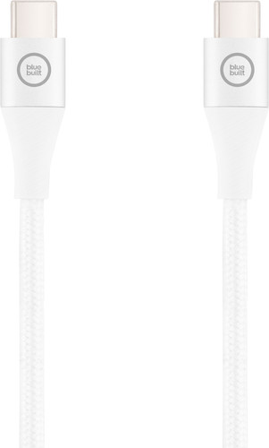 BlueBuilt USB-C vers USB-C Câble 1,5 m Nylon Blanc Main Image