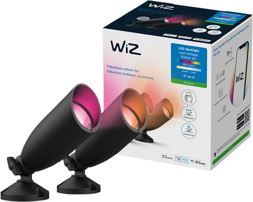 WiZ Spot à Enterrer pour l'Extérieur - Lumière Blanche et Colorée - Kit de Démarrage - Noir Main Image