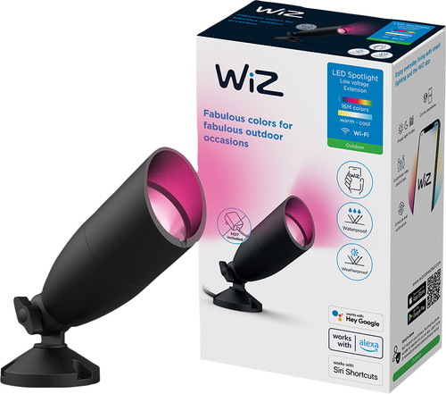 WiZ Ground spot light for outdoor - White and Colored Light - extension - Black Main Image