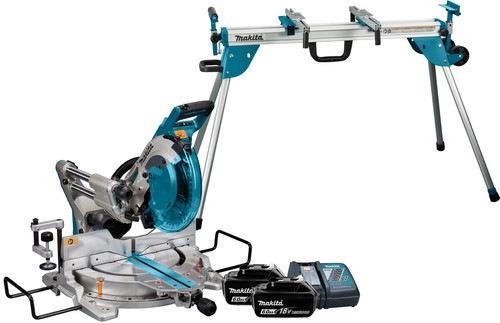 Makita DLS111ZU + 6,0 Ah accu (2x) en lader + Onderstel Main Image