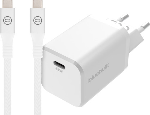 BlueBuilt Power Delivery Universal Charger 65W + USB-C Charging Cable (2m) White Main Image