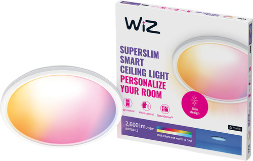 WiZ Plafondlamp SuperSlim - Wit - Gekleurd en Wit licht Main Image