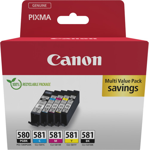 Canon PGI-580/CLI-581 Cartouches Pack Combiné Main Image