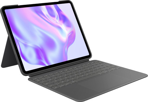 Logitech Combo Touch Apple iPad Pro 13" (2024) Étui Clavier AZERTY Gris Main Image