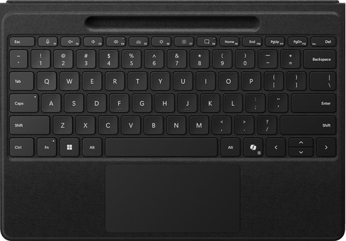 Microsoft - Clavier copilote Surface Pro Flex avec stylet fin Noir
