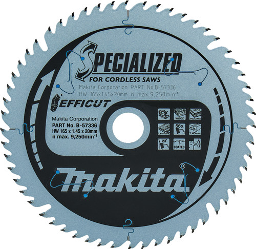 Makita Lame pour Scies Circulaires Bois Efficut 165x20x1,45 56T Main Image