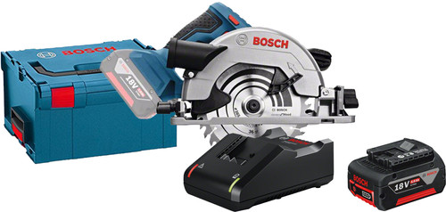 Bosch Professional GKS 18V-57 G + Batterie GBA 4,0 Ah et Chargeur Rapide Main Image