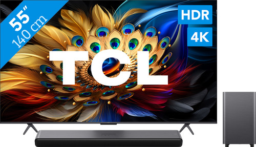 TCL QLED 55C61B (2024) + Barre de Son Main Image