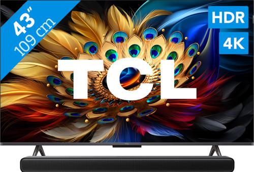 TCL QLED 43C61B (2024) + soundbar Main Image