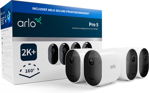 Arlo Pro 5 2K+ Beveiligingscamera 4-Pack Main Image