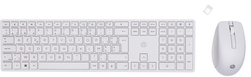 HP 650 Wireless Keyboard and Mouse Set White AZERTY Main Image